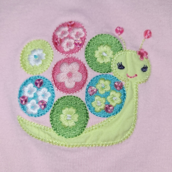 🌸 Vintage Gymboree Flower Garden Outfit Sequined Top & Embroidered Jean Shorts - Picture 5 of 10